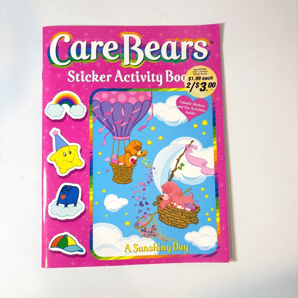 Vintage 2003 Care Bears Sticker Activity Book A Sunshiny Day Modern Publishing
